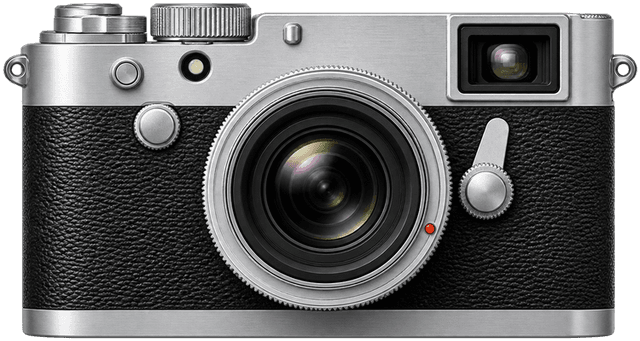 A vintage rangefinder camera